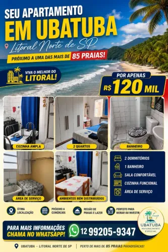 Apartamento a venda no litoral norte de SP