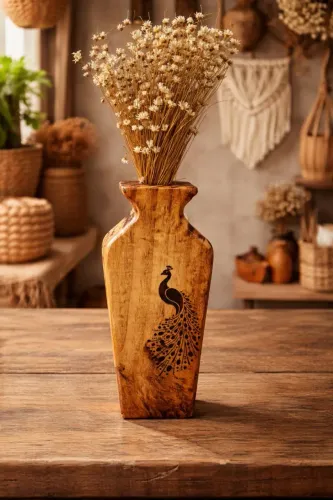 Vaso decorativo de Madeira