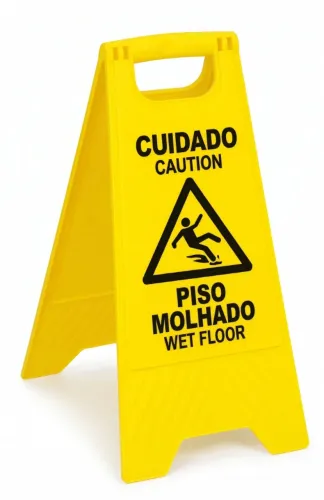 Placa Sinalizadora Cuidado piso molhado