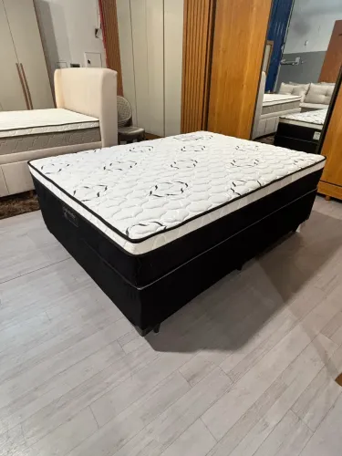 Conjunto Box casal molas ensacadas em até 12x sem juros