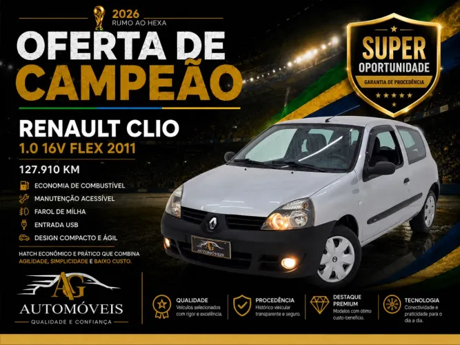 Renault Clio Hi-flex 1.0 16V 3P 2011