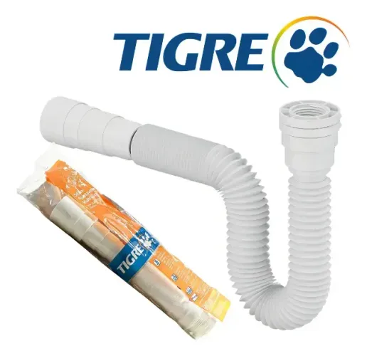 Sifão plástico sanfonado universal Tigre para pias e tanques
