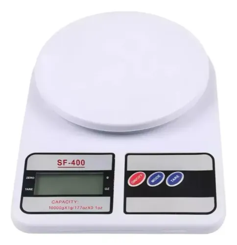 KIT 10 Balança Digital Scale De Cozinha Sf-400 Branco Pesa Até 10 Capacidade Máxima 10 Kg