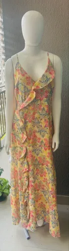 Vestido longo estampado tamanho G
