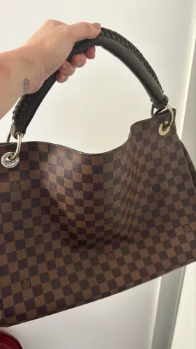 Bolsa Feminina Estilo LV Damier Marrom Grande - Linda