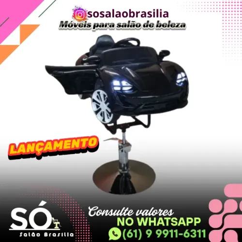 Cadeira Barbeiro Carrinho Elétrica para Crianças - O carrinho tem músicas e Buzina.