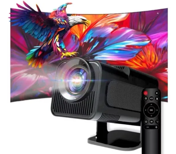 Mini Projetor HY320 Portátil Full HD 1080p | Compatível 4K, Bluetooth,