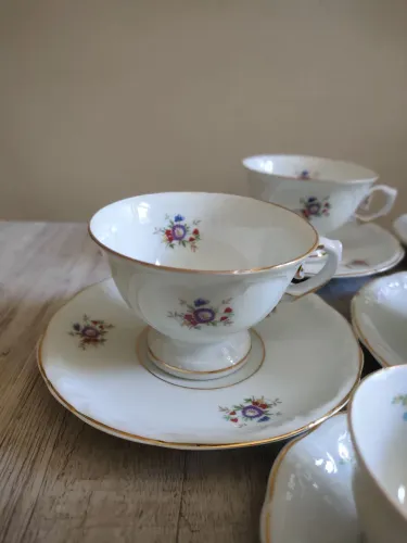 Jogo de xícaras porcelana Schimidt