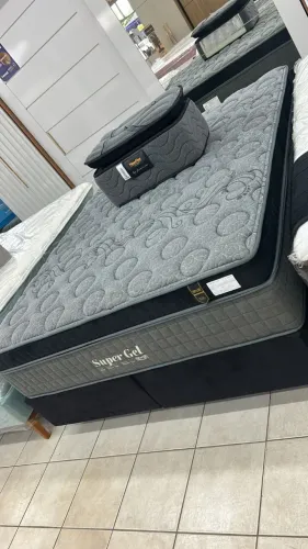 ? CAMA QUEEN MAX GEL PROMOÇÃO ?  ? Cama Max Gel Queen ? Tamanho: 1,58m ? Valor: R$ 4