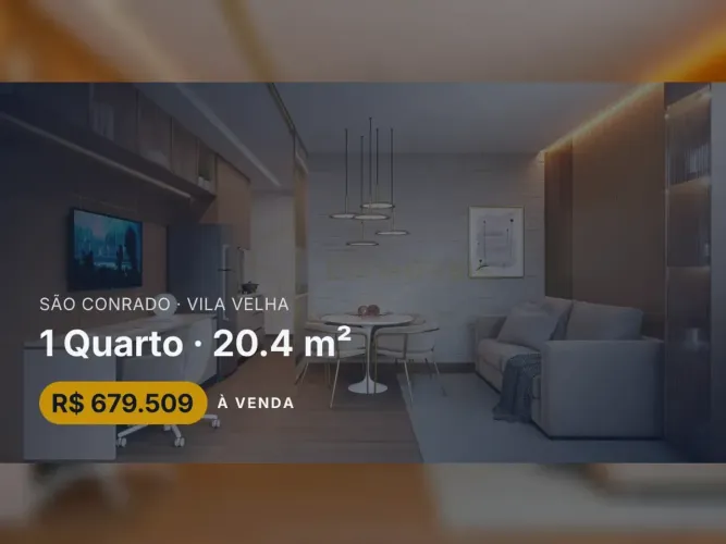 Pronto para morar: Studio em São Conrado, Vila Velha, com áreas de lazer incríveis!