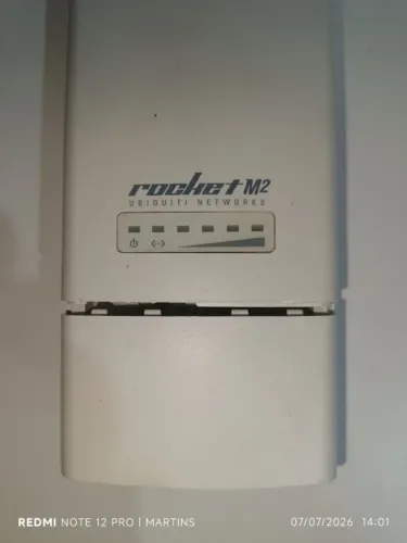 1 Ubiquiti Rocket M2 XW 2.4GHz usada sem fonte Poe