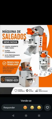 Máquina de salgados/compacta print/ Produz 5mil salgados por hora