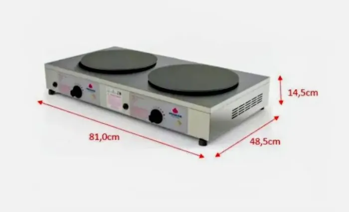Chapa Crepe Francês Dupla Elétrica 110v ou 220v