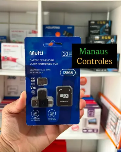 Cartão De Memória Sd Adaptador Usb Tipo C 128gb Multi