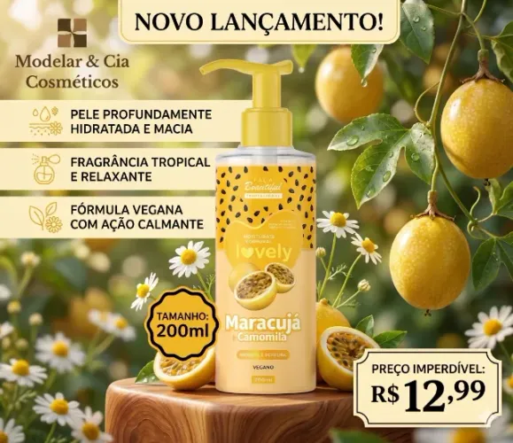 Hidratante Corporal Pitaya, Maracuja, Pantenol Vegano 200ml - ESCOLHA SUA FRAGAANCIA