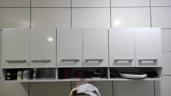 Armário Aéreo de Cozinha Branco - 6 Portas