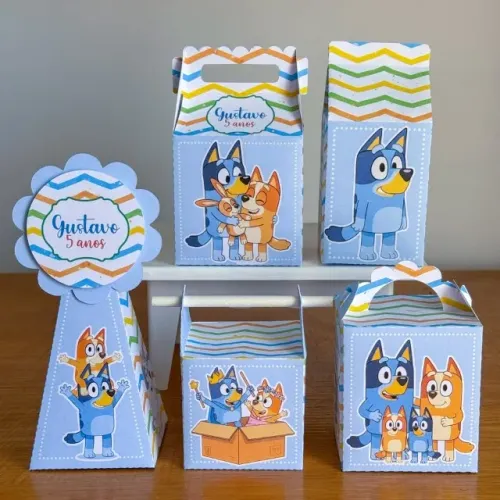 Kit Caixinhas Personalizadas | Bluey | Lembrancinhas | Lembrancinhas Personalizadas