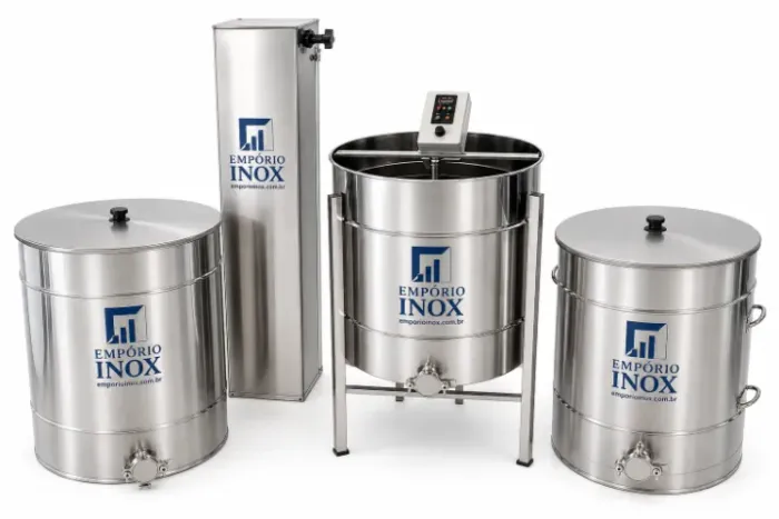 Kit Apicultura Inox completo para extração de Mel Emporio Inox