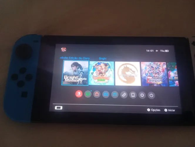 Nintendo switch desbloqueado cartão 128 GB sem assessórios