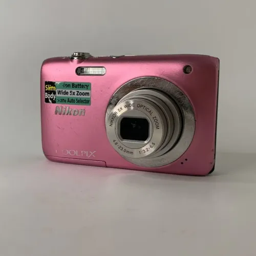 ?Câmera Digital Nikon Coolpix S2600 Rosa - 14MP Zoom 5x (Estilo Y2K / Vintage)