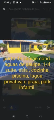 Casa temporada em porto de sauipe no condomínio águas de sauipe