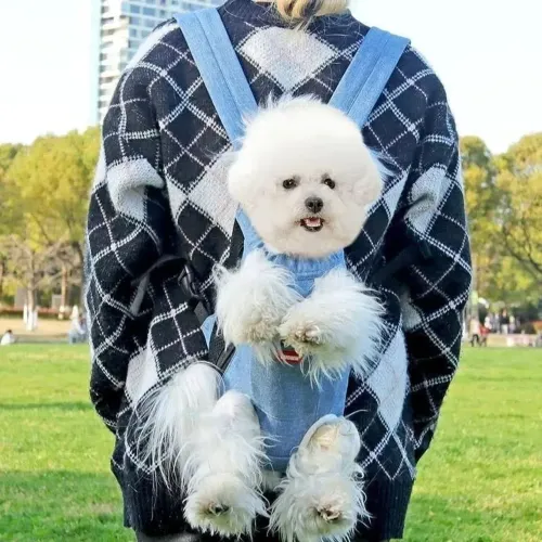 Vendo Mochila Canguru Canguru Pet da marca DUOMM na cor jeans azul.<br>
