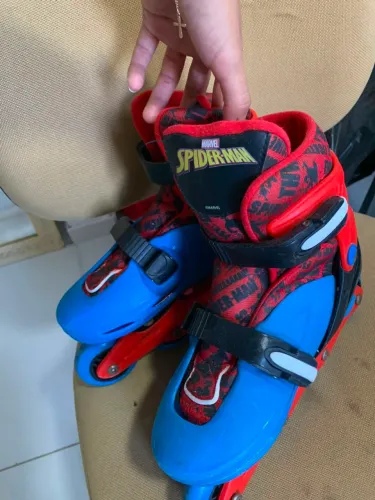 Patins homem aranha 32 ao 35 infantil regulável