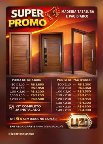 Portas em promoção de todos os tamanhos e modelos.