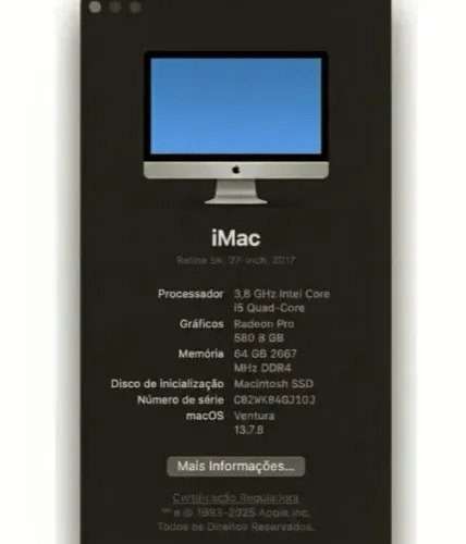 iMac Apple 27 polegadas 5k
