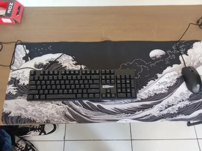 Kit teclado mecânico, mause e mauseped
