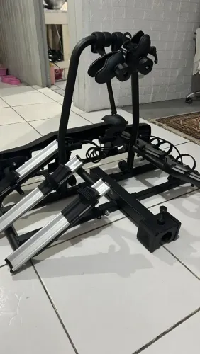 Transbike Engate Reboque Rack Suporte P/ 3 Bike In Car Cor Preto