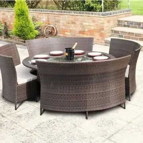 Conjunto de mesa em fibras sintéticas