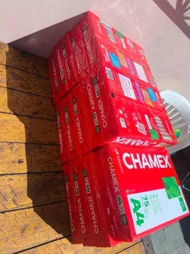 Lote com 14 Papéis Sulfite Chamex A4 75g (500 Folhas)