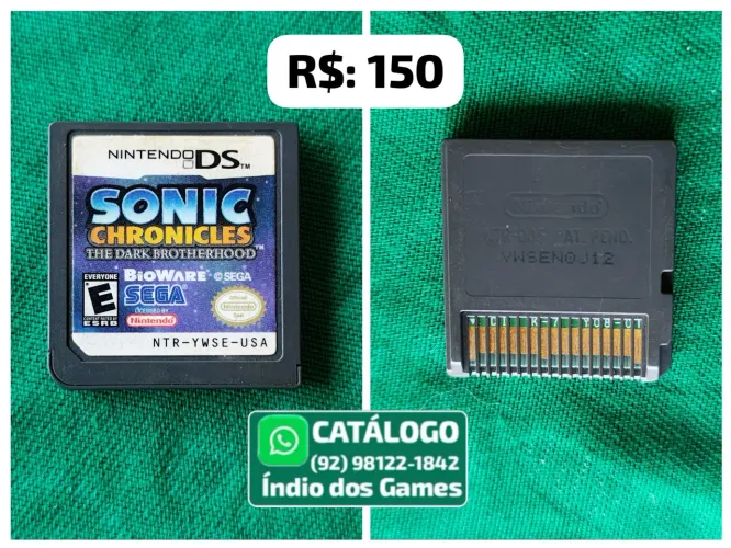 Sonic Chronicles The Dark Brotherhood = R$: 150