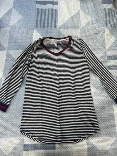 Blusa Tommy Hilfiger listrada manga longa feminina M - Original EUA - Nova
