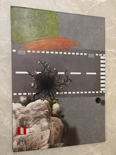 Lego City tapete frente e verso polícia para poder brincar com Lego, hot wheels e outros