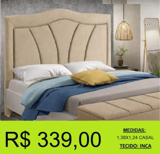 Cabeceira perfeita casal - frete fixo 29,00