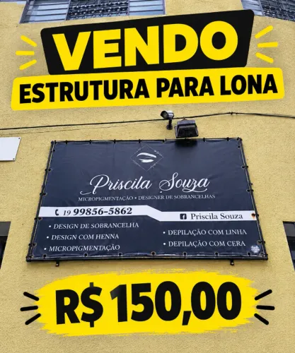 Estrutura para lona, comercial.
