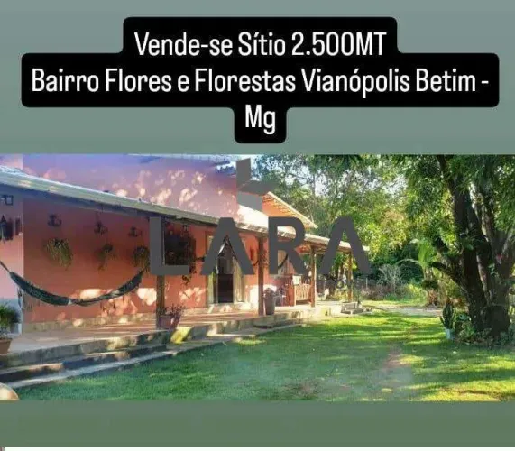 Sítio em Betim bairro Flores e Florestas - Oportunidade