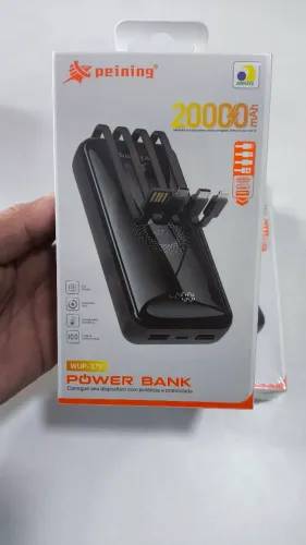 Carregador Portátil Power Bank 20.000mAh - Carga Rápida e Alta Duração