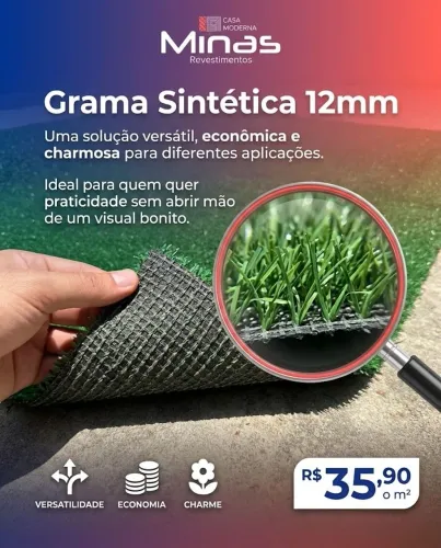 Grama Sintética 20mm - Qualidade e Preço Imperdível!