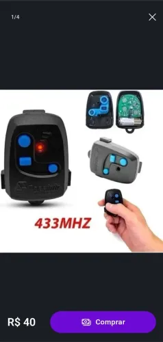 Controle peccinin p portão eletrônico automático