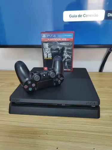 PS4 Slim + 1 Controle e jogo - Aceito envio