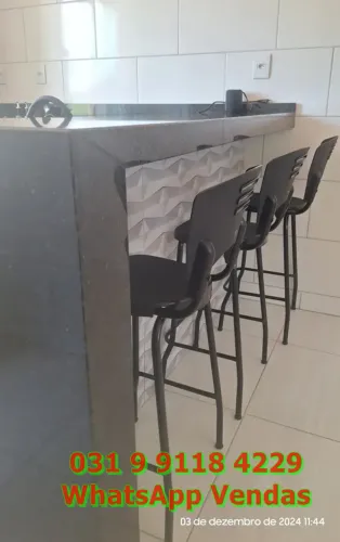 Banqueta Alta Para Bancada Loja Lanchonete Balcão - Frete Grátis - Nova