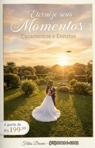 Imagens aéreas para casamentos e eventos 199.99 