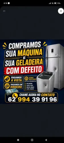 Compramos sua máquina lava e seca