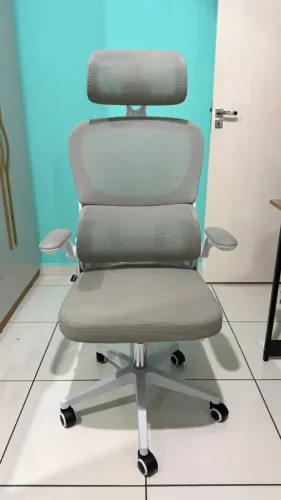 Cadeira Escritório Ergonômica Genebra G500 Luvinco Cor Cinza