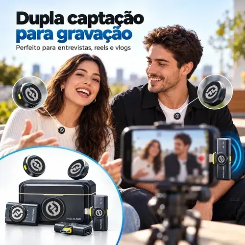 Microfone Hollyland Lark M2 Combo Original | Novo Lacrado | Promoção