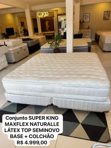 Colchão KING PURO LÁTEX MAXFLEX SEMINOVO - Entrego!