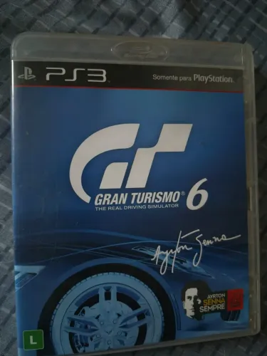Jogo Gran Turismo 6 Ayrton Senna PS3 Mídia Física Original Impecável Usado